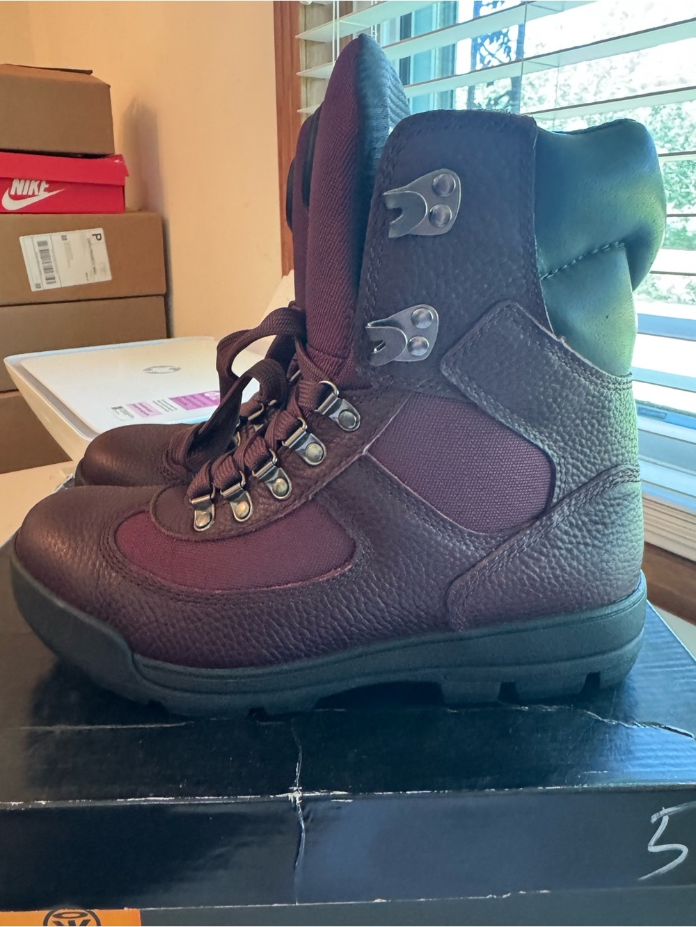 Sumikko Uranus Burgandy Leather 8in Boot, Size 8 Men’s. Brand New in Box